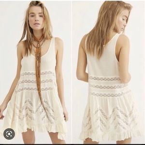 Free People Lace Inset Tunic Slip Dress